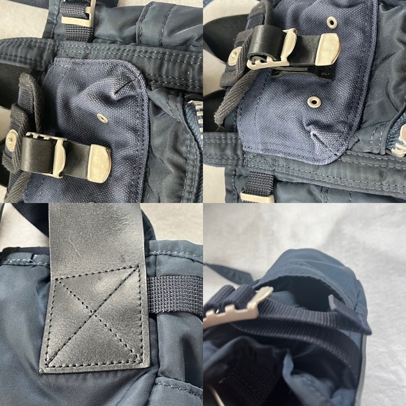 SACAI x Yoshida PORTER NAVY BLUE Mini Tote Bag w/ Crossbody Strap Japan - Picture 13 of 15